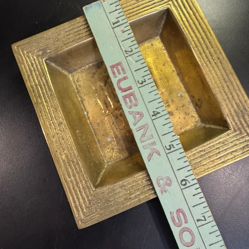 Vintage Japanese Brass  Ikebana Nambu Ash Tray Incense Holder‎ Blessing